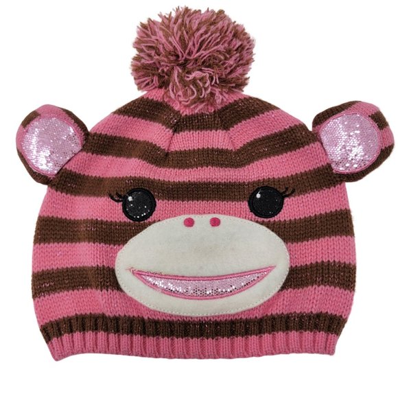 The Children's Place Knit Monkey Beanie Hat - Picture 1 of 6